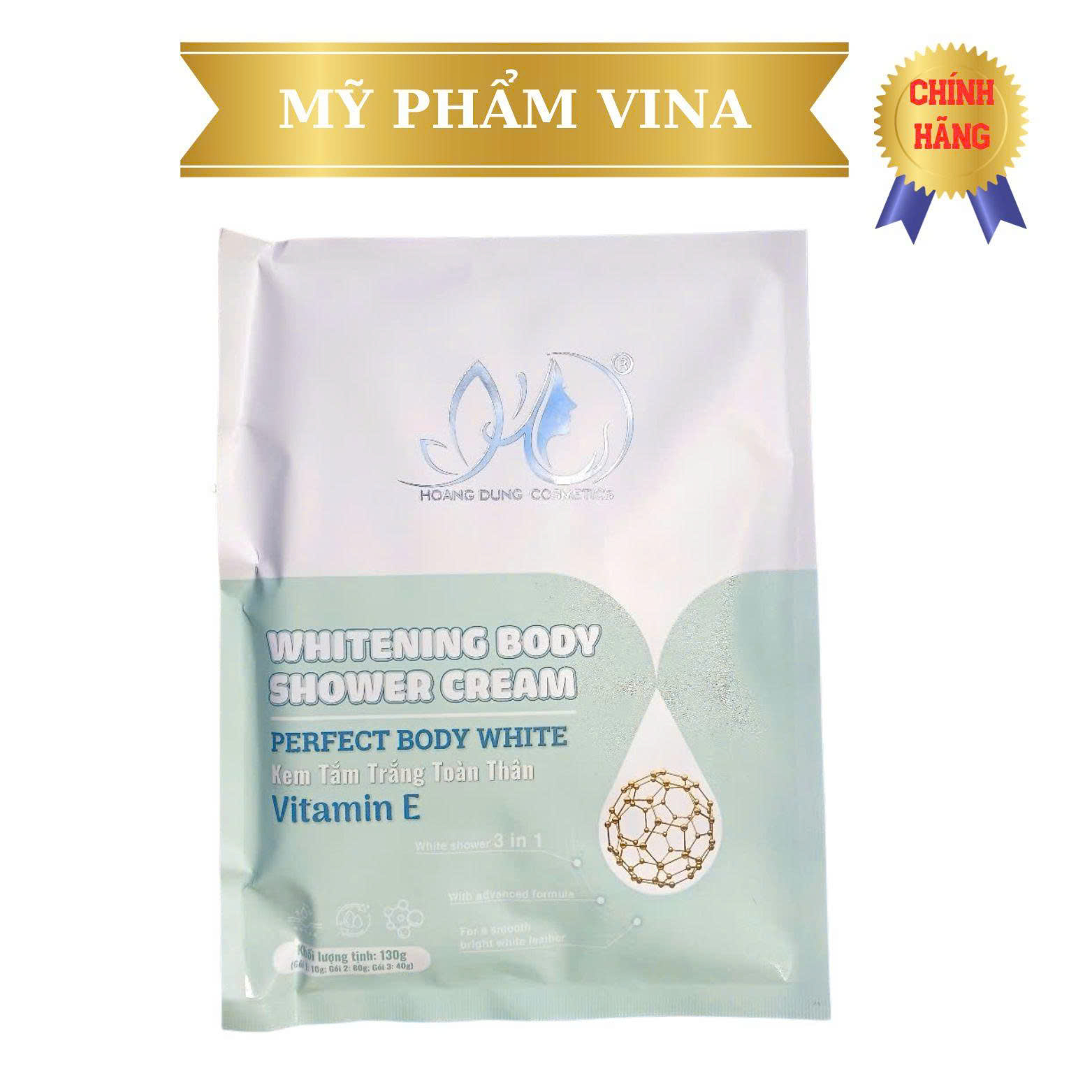 (XANH)  Tắm Trắng HD HOÀNG DŨNG Toàn Thân Tinh Chất Vitamin E _130G 1