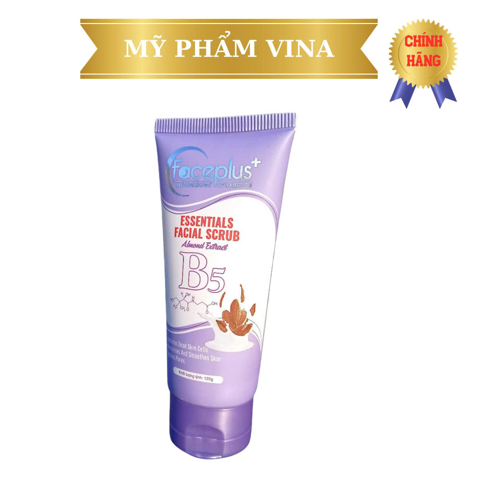 Tím) Tẩy tế bào chết mặt Faceplus+ B5 - chiết xuất từ hạnh nhân ( 120g) 2