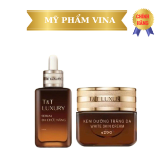 Combo kem hỗ trợ dưỡng trắng, LH, mềm mịn ( 20g ) và serum hỗ trợ dưỡng ẩm da 30ml - T&T LUXURY 1