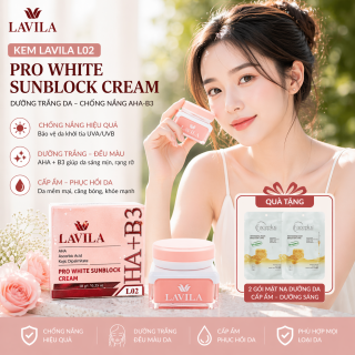 Kem Lavila L02 Dưỡng Trắng Da Chống Nắng AHA-B3 10GR (tặng mặt nạ) 1