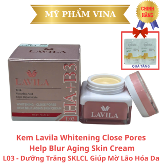Kem Lavila L03 dưỡng trắng da se khít lỗ chân lông 10gr - Whitening Close Pores Help Blur Aging Skin Cream  (tặng mặt nạ 2
