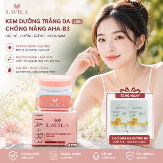 Kem Lavila L06 Dưỡng Trắng Da Chống Nắng AHA-B3 15GR (tặng mặt nạ) 1