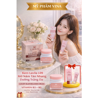 Kem Lavila L09 Mờ NámTàn Nhang Dưỡng Trắng Da 20g - Luxury Blur Melasma Cream + tặng kem chống nắng