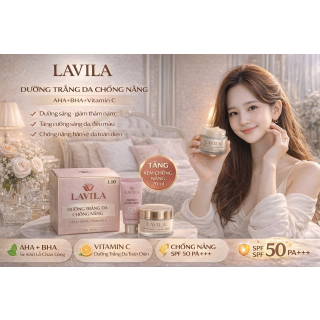 Kem Lavila L10 Dưỡng Trắng Da Chống Nắng AHA-BHA-Vitamin C 25GR - Tặng kem chống nắng 20ml