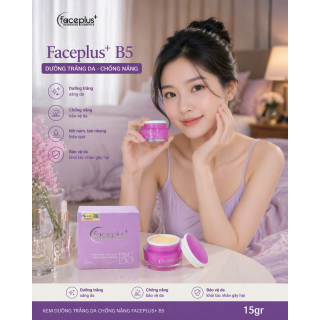 [Màu tím] (Tặng mặt nạ) Kem Faceplus+ B5 dưỡng trắng da chống nắng 15gr