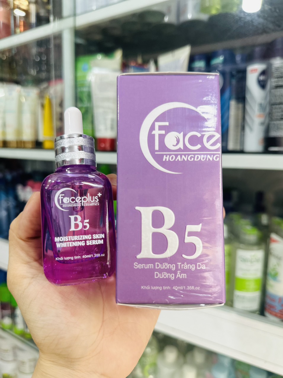 [Màu tím] (Tặng mặt nạ) Serum Faceplus+B5 Moisturizing Skin Whitening - dưỡng trắng da dưỡng ẩm - 40ML 2