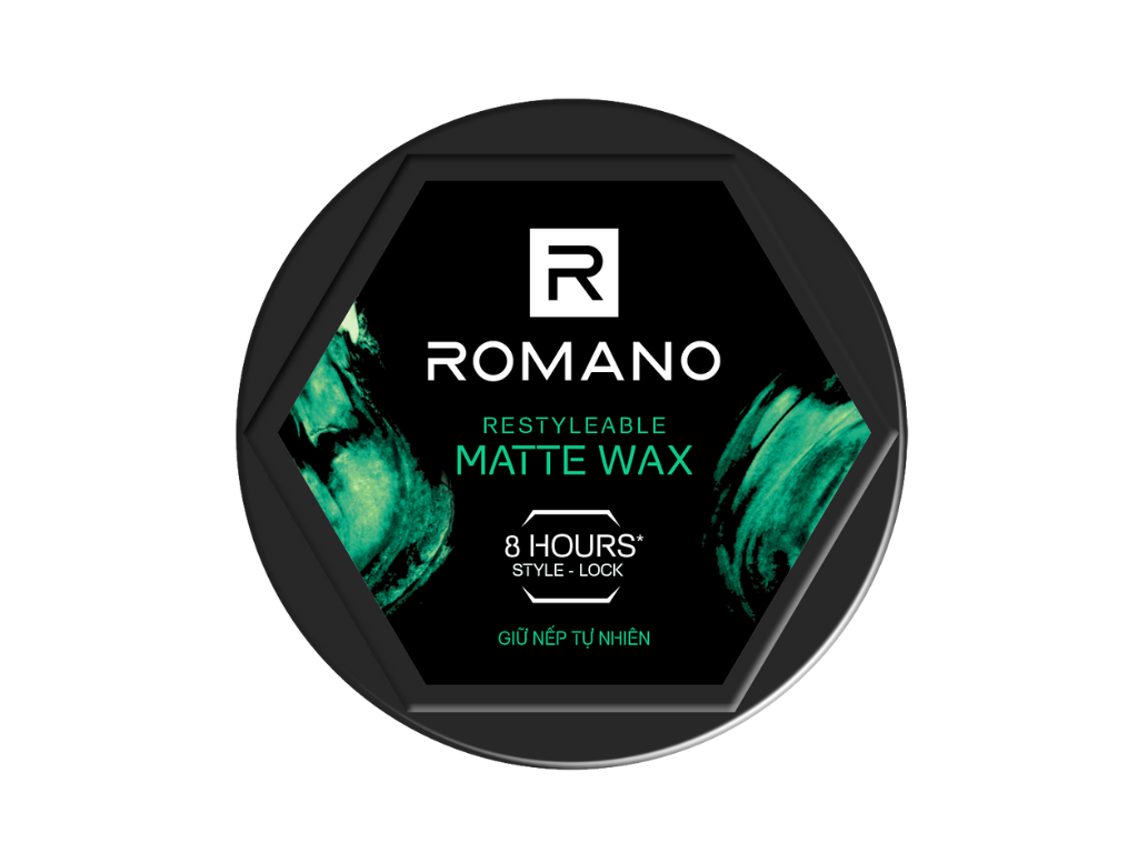Sáp Vuốt Tóc Romano Restyleable Matte Wax Giữ Nếp Tự Nhiên 68g - XANH LÁ 2