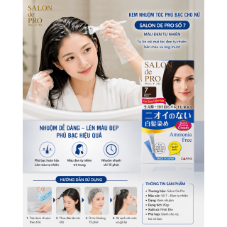  Kem Nhuộm Tóc Phủ Bạc Cho Nữ Salon De Pro - #7 - Màu đen tự nhiên