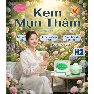 kem HQ Cosy White H2  sạch mụn thâm dưỡng da 12gr