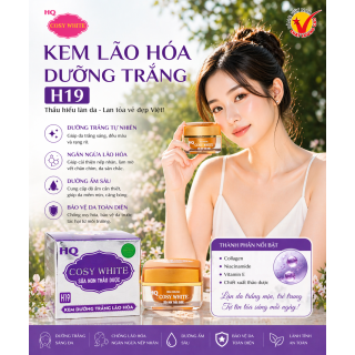 Kem HQ Cosy White H19 Dưỡng Trắng Da Ngừa Lão Hóa 19g