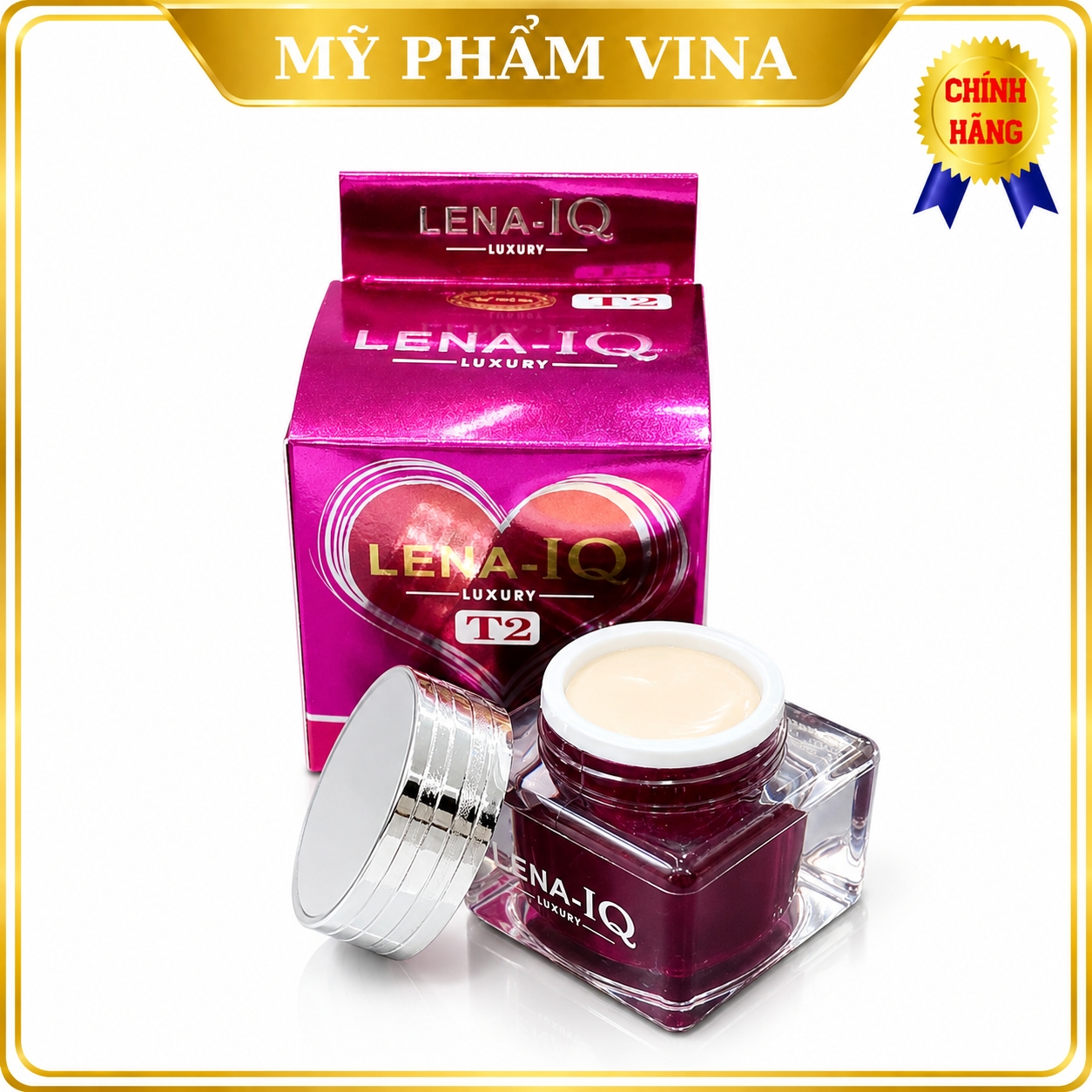 Kem LENA-IQ T2 LUXURY sạch mụn - Thâm - Nám - Mờ sẹo - Trắng da - Làm dịu da 15g 1