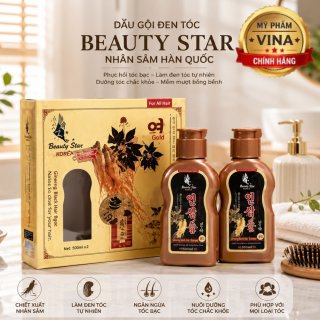 Dầu Gội Đen Tóc Beauty Star nhân sâm hàn quốc