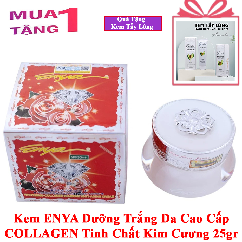 Kem Dưỡng Trắng Da Chống Lão Hóa Cao Cấp ENYA Collagen Kim Cương 25gr 1