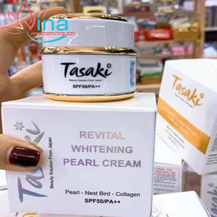 Kem Tasaki dưỡng trắng da Ngọc trai – Tổ yến – Collagen 20gr 2