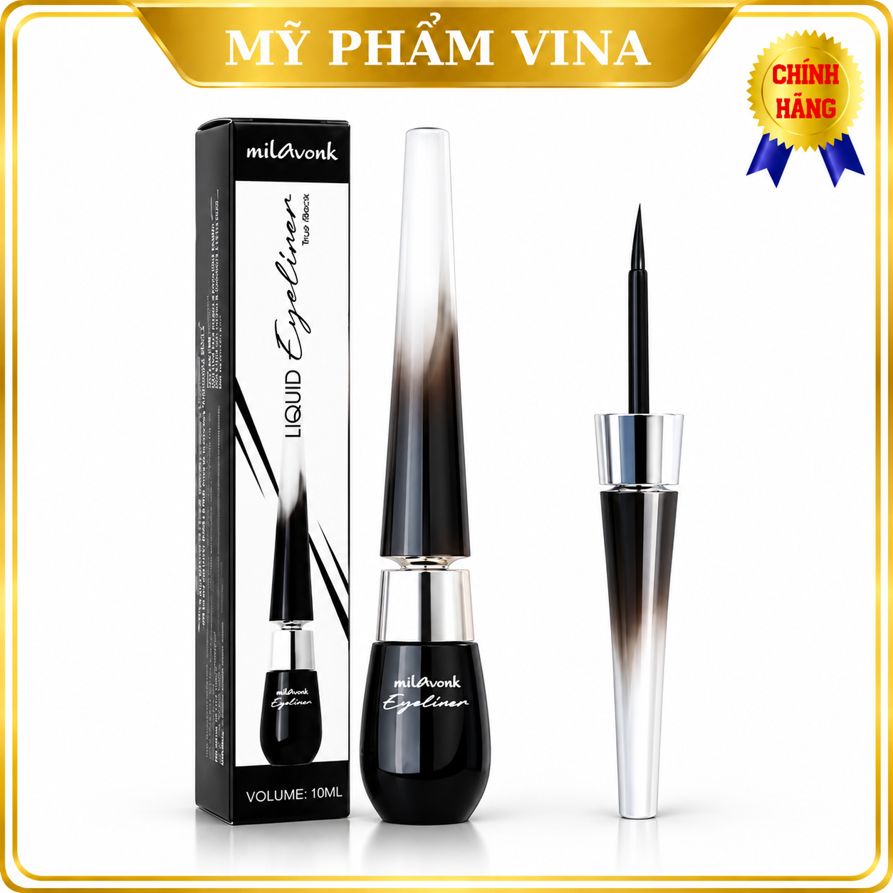 Kẻ Mắt Nước Không Lem Không Trôi Siêu Đen MIK@VONK Hàn Quốc E144 1