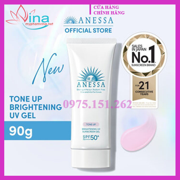 Chống nắng dưỡng trắng Anessa Whitening UV Sunscreen Gel 90g 2