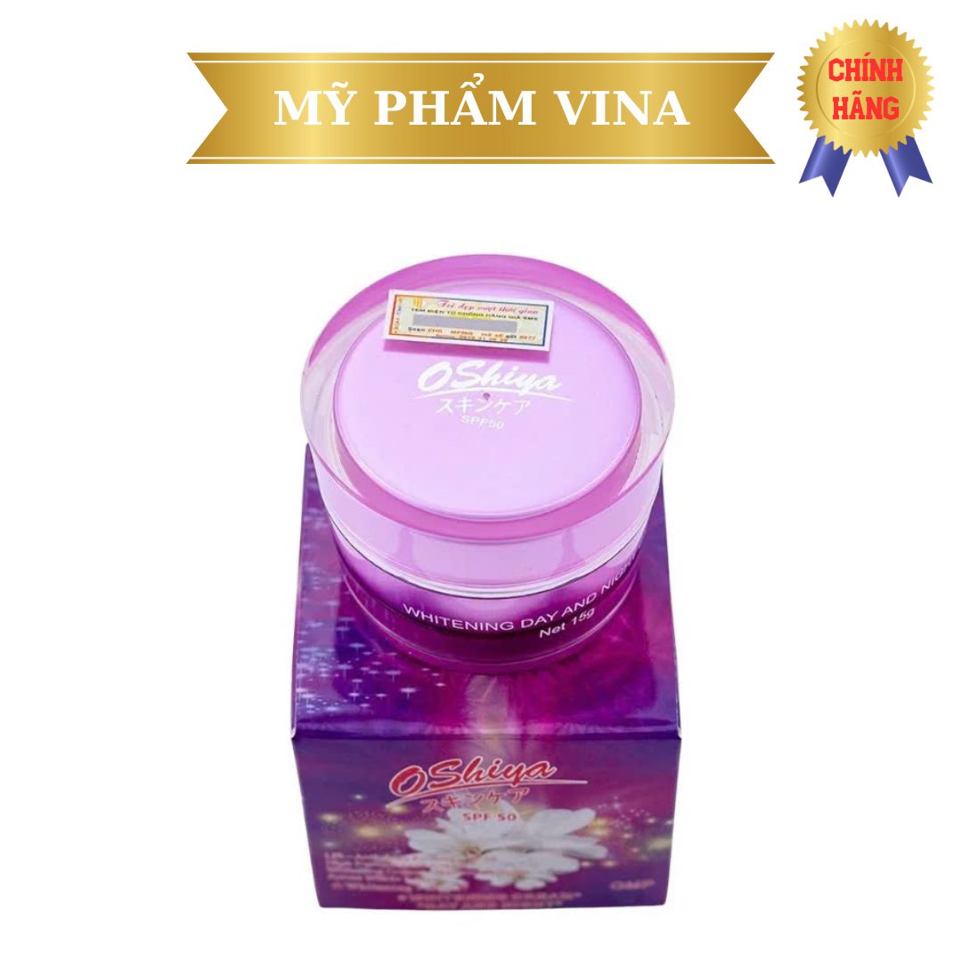 Kem Dưỡng Da OSHIYA Dưỡng Trắng Ngừa MụN Ngày và Đêm 15gr 1