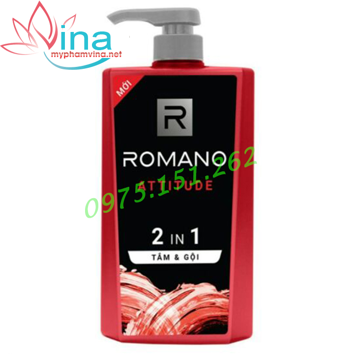 Dầu tắm và gội 2 trong 1 ROMANO Attitude 650g 2