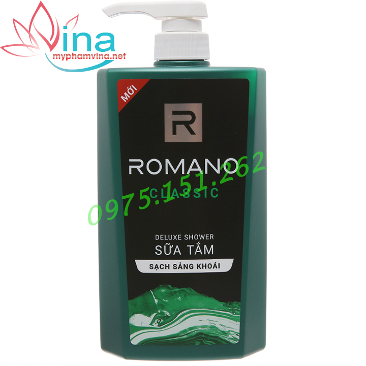 Sữa tắm nước hoa Romano Classic sạch sảng khoái 650g 1