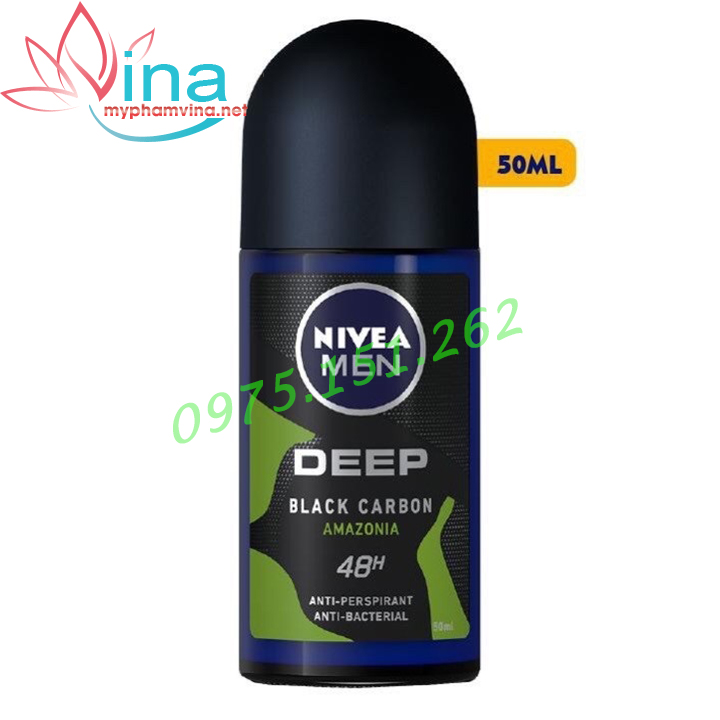 Lăn Khử Mùi Nivea Deep Black Carbon Amazonia 50ml 1