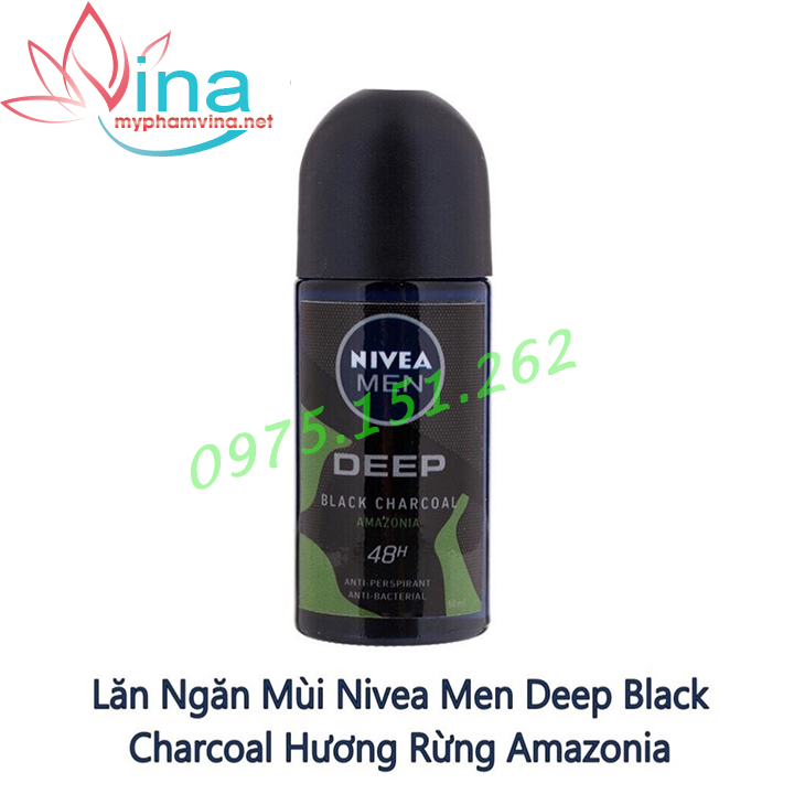 Lăn Khử Mùi Nivea Deep Black Carbon Amazonia 50ml 2