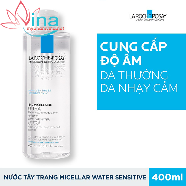 Nước Tẩy Trang La Roche-Posay Micellar Water Ultra Sensitive Skin Làm Sạch Sâu Cho Da Nhạy Cảm 400ml 2