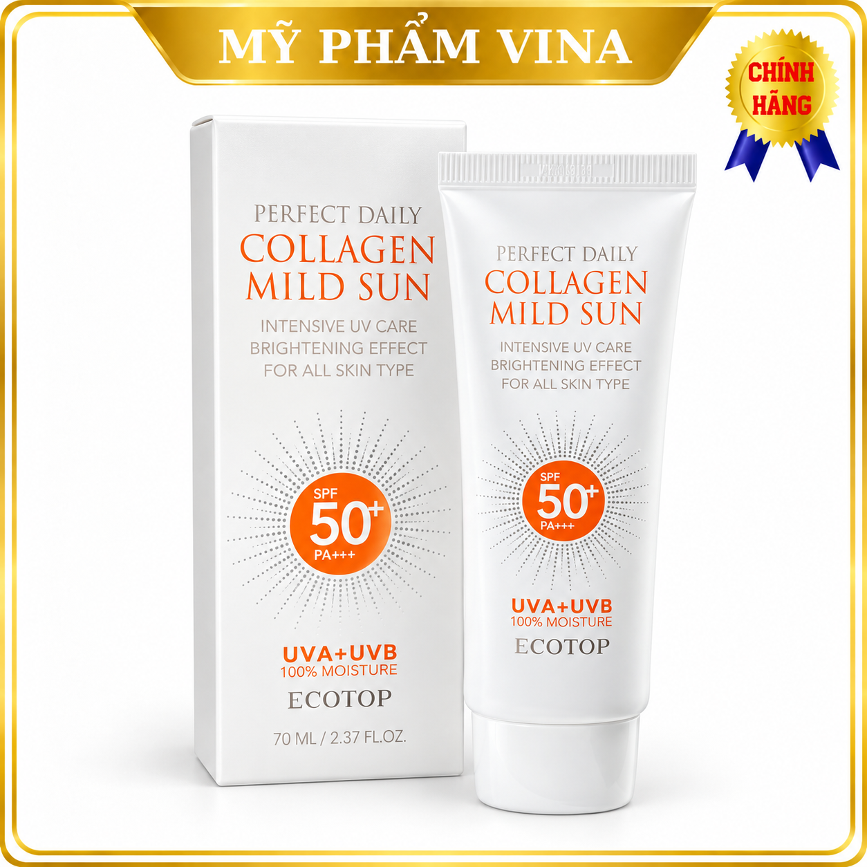 Kem chống nắng Ecotop Perfect Daily Collagen Mild Sun SPF50+ PA+++ 70ml 1
