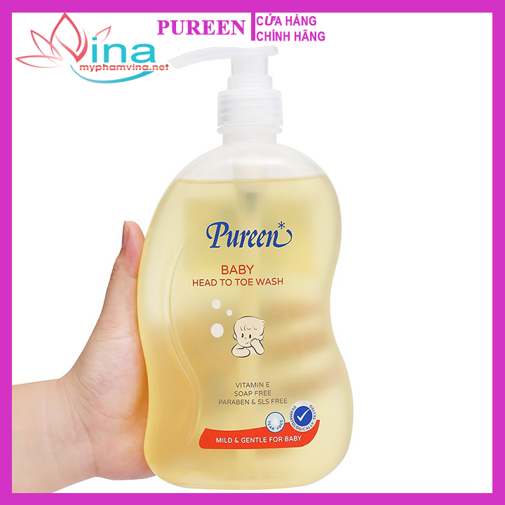 Tắm gội toàn thân cho bé Pureen Pro-Vitamin B5 & Vitamin E 750ml 2