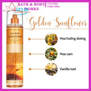 Xịt thơm Bath & Body Works Golden Sunflower Fine Fragrance Mist 236ml 2