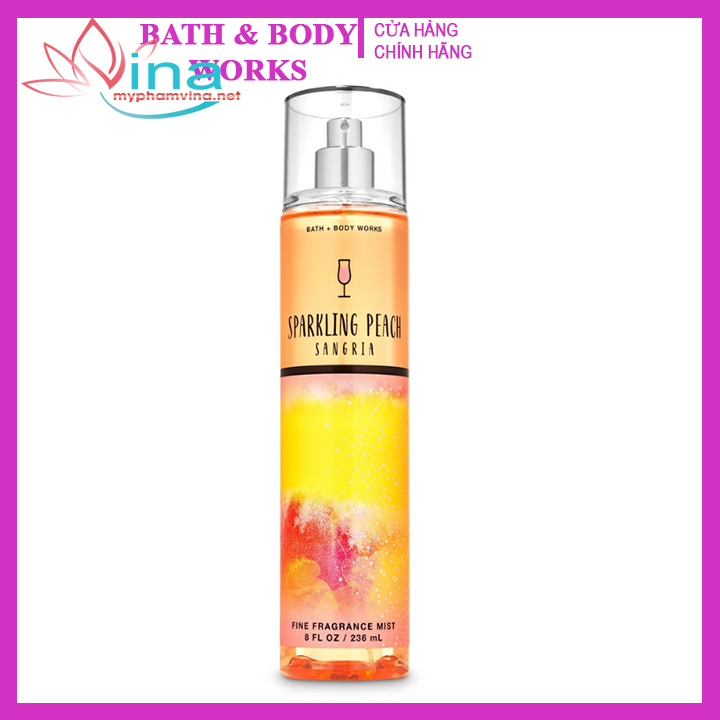 Xịt Thơm Bath & Body Works Sparkling Peach Sangria Fine Fragrance Mist 236ML 1